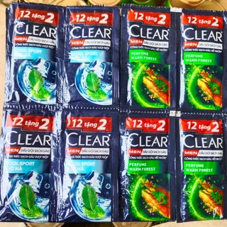 Set 5 Dây Dầu gội Clear Men bạc hà/Phong lữ mát lạnh 4.9ml