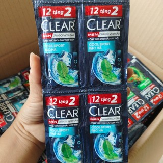 Set 5 Dây Dầu gội Clear Men bạc hà/Phong lữ mát lạnh 4.9ml