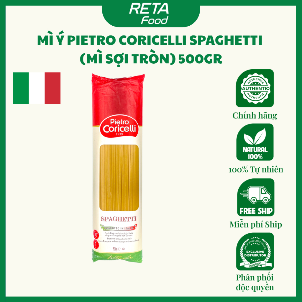 Mì Ý Chính Hãng Pietro Coricelli 500g, Spaghetti (Mì Sợi Tròn)/Linguine (Mì Sợi Dẹt)