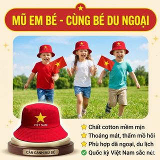 Có size LỚN và Bé Mũ nón SAO VÀNG bucket tai bèo vành lưỡi trai.