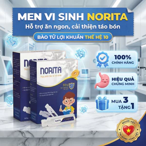 Combo 2 Hộp Men Vi Sinh Cho Bé NORITA Bổ Sung Bào Tử Lợi Khuẩn Hỗ Trợ Trẻ Ăn Ngon, Cải Thiện Táo Bón, Tiêu Hóa Kém