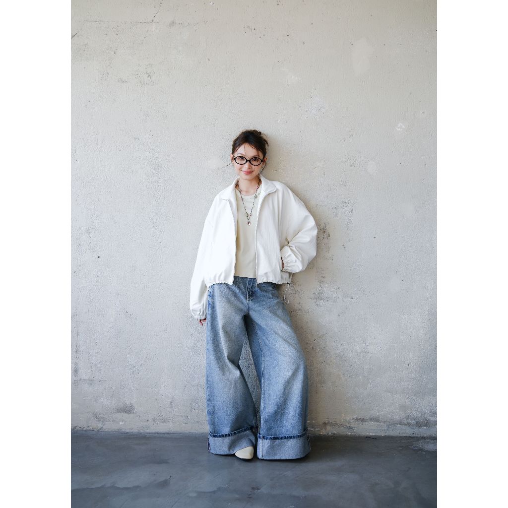 Quần Jeans Nữ LENCLOTHING Q1576-00 - Quần Cullotes Lật Lai Wash | BigBuy360 - bigbuy360.vn