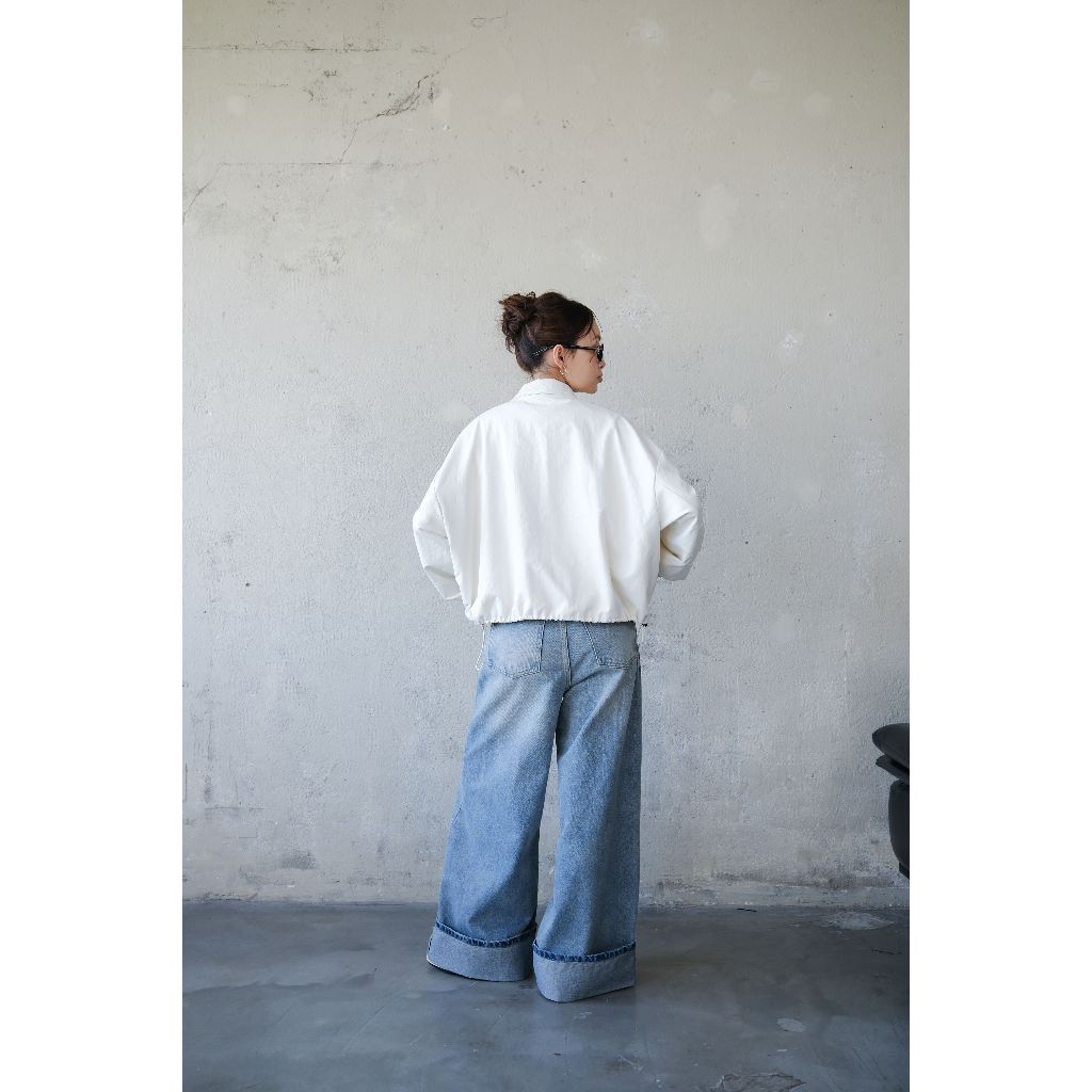 Quần Jeans Nữ LENCLOTHING Q1576-00 - Quần Cullotes Lật Lai Wash | BigBuy360 - bigbuy360.vn