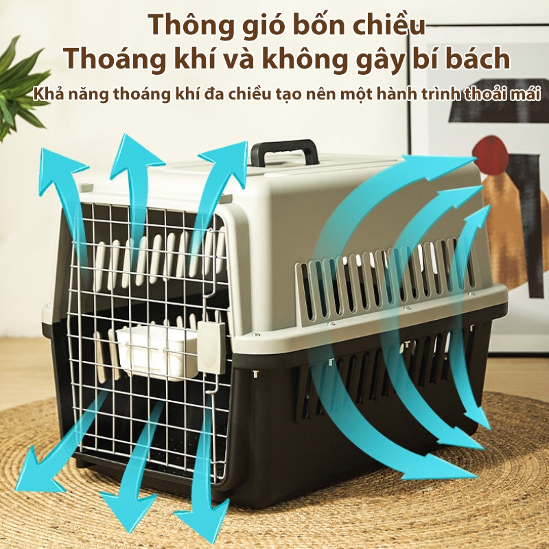 Lồng vận chuyển thú cưng bằng đường hàng không, lồng vận chuyển chó mèo, thùng vận chuyển thú cưng.