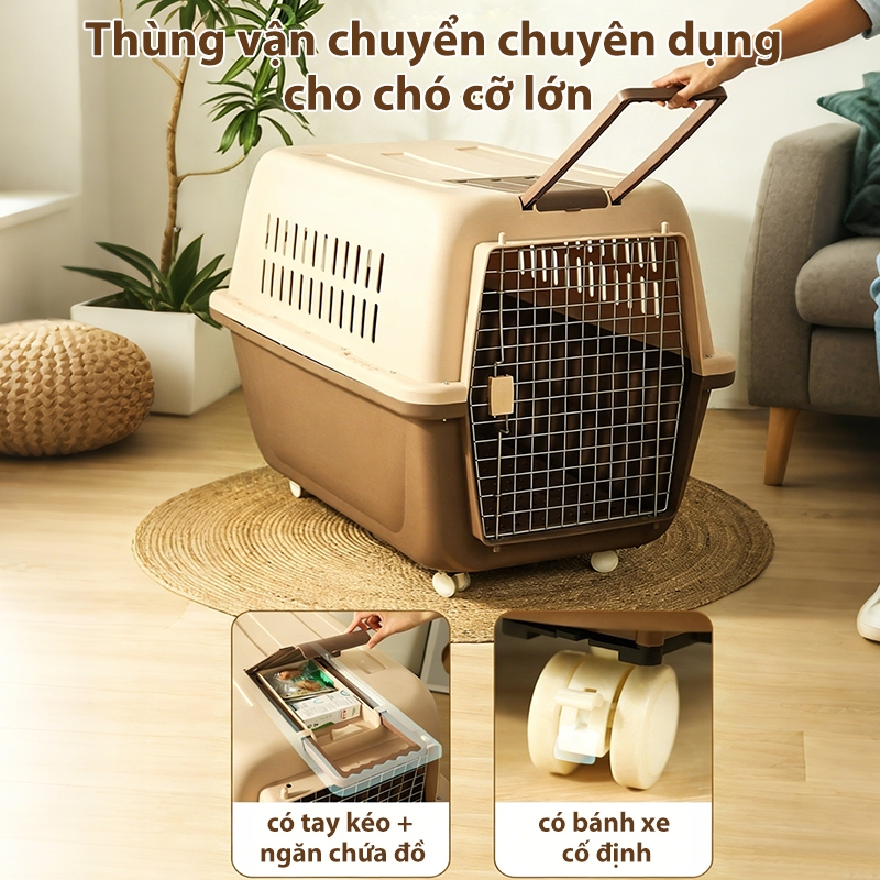 Lồng vận chuyển thú cưng bằng đường hàng không, lồng vận chuyển chó mèo, thùng vận chuyển thú cưng.