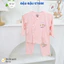 Bộ cộc tay bộ dài tay sơ sinh thun lạnh LT cho bé gái 3-9 kg bảng màu in hoạ tiết xinh Đậu Đậu Store