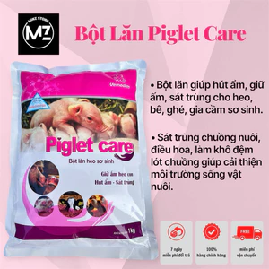 Bột lăn heo, giữ ấm heo con, hút ẩm, sát trùng, Vemedim PIGLET CARE gói (1kg)