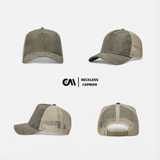 RECKLESSCAPMAN l NÓN _ FNOS _ TRUCKER HAT - SAND - HW13 l MŨ LƯỠI TRAI l NÓN KẾT NAM l FREESIZE 58CM