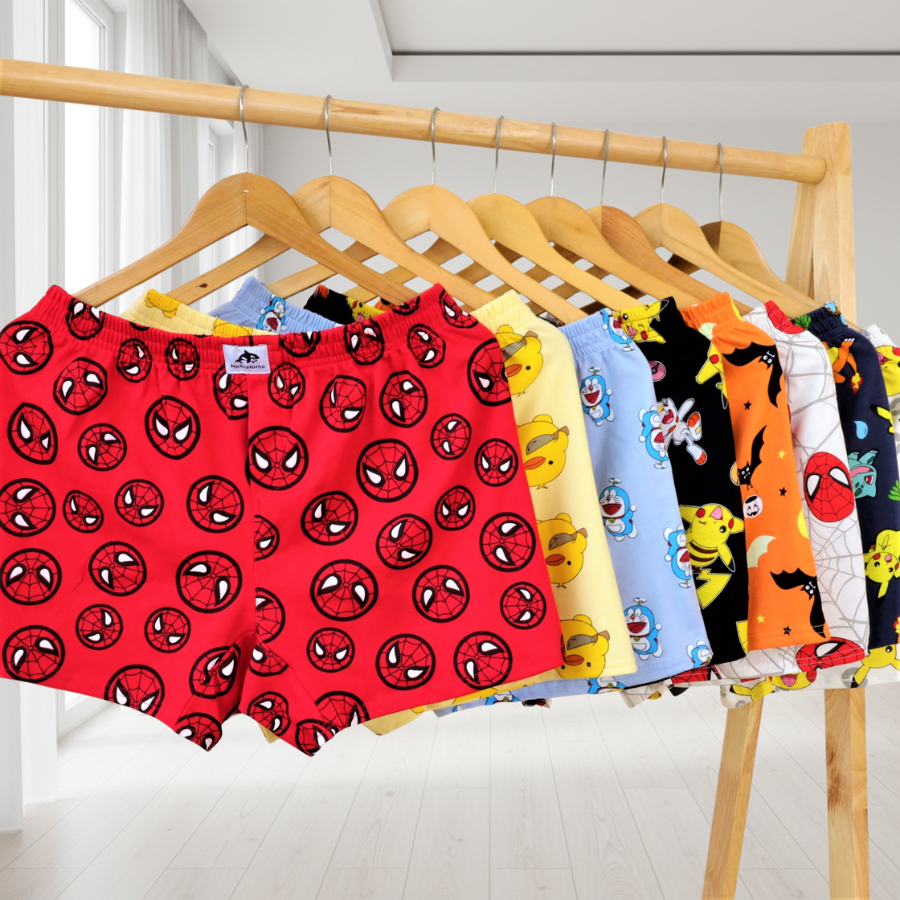 (Có Túi & Dài Hơn) Quần Short Đùi, Quần Ngủ Nam Có Túi Hai Bên Tiện Lợi Cotton Thun Mặc Nhà, Ra Ngoài