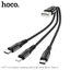 Cáp Sạc HOCO X47 3 trong 1 USB – Type-C / Micro / Đầu 8 Chân 2.4A, Dây Sạc Đa Năng Tiện Lợi