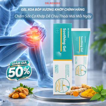Gel Xoa Bóp Xương Khớp Dr Rerdia Soothing Gel 30g Chính Hãng - Hỗ Trợ Giảm Đau Lưng, Vai Gáy, Cổ Tay