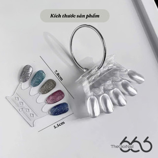 Bảng Mẫu Móng Nail | Set Trưng Bày Màu Sơn Móng | Nhựa Dẻo Cao Cấp | Dễ Sử Dụng | Hiển Thị Màu Sắc Chân Thực | Gắn Vòng