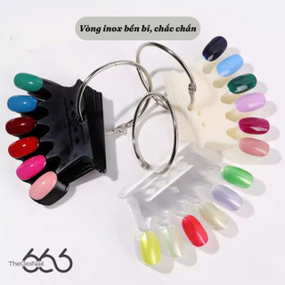 Bảng Mẫu Móng Nail | Set Trưng Bày Màu Sơn Móng | Nhựa Dẻo Cao Cấp | Dễ Sử Dụng | Hiển Thị Màu Sắc Chân Thực | Gắn Vòng