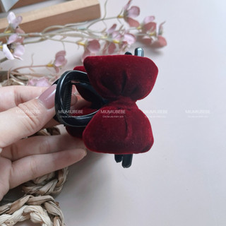 Kẹp gấp tóc nơ nhồi bông kẹp 8cm