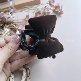 Kẹp gấp tóc nơ nhồi bông kẹp 8cm