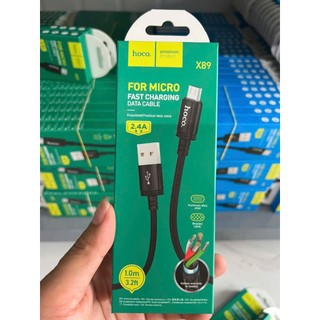 CÁP DÙ MICRO HOCO X89 HỖ TRỢ MỌI DÒNG ĐIỆN THOẠI DÀI 1M phukienmk10