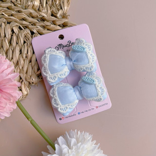 Set 2 kẹp nhồi bông màu Pastel ngọt ngào phong cách HQ cho bé
