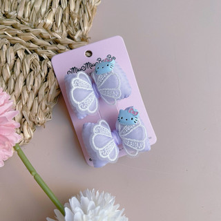 Set 2 kẹp nhồi bông màu Pastel ngọt ngào phong cách HQ cho bé
