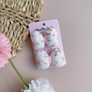Set 2 kẹp nhồi bông màu Pastel ngọt ngào phong cách HQ cho bé
