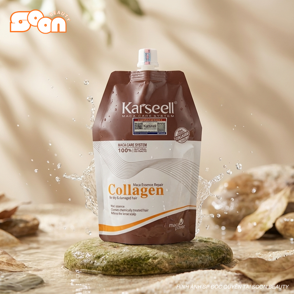Kem hấp ủ xả phục hồi tóc Voudioty collagen karseell 500ml, phục hồi hư tổn, giúp tóc siêu mềm mượt, bóng