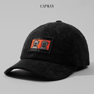 Reckless Capman Mũ Lưỡi Trai Nhung Tăm Black Bear Form Unisex Nam Nữ Size Freesize 58cm Thêu Logo 3D