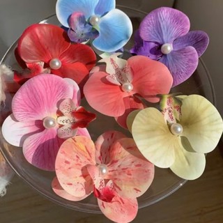 New color - Kẹp tóc hoa lan hồ điệp vintage cho bạn gái