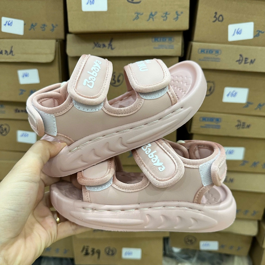 [M077] Dép Sandal Cho Bé, Dép Quai Hậu Bé Trai Bé Gái Quai Dán Điều Chỉnh Linh Hoạt, Siêu Nhẹ Êm Chân TH Kids