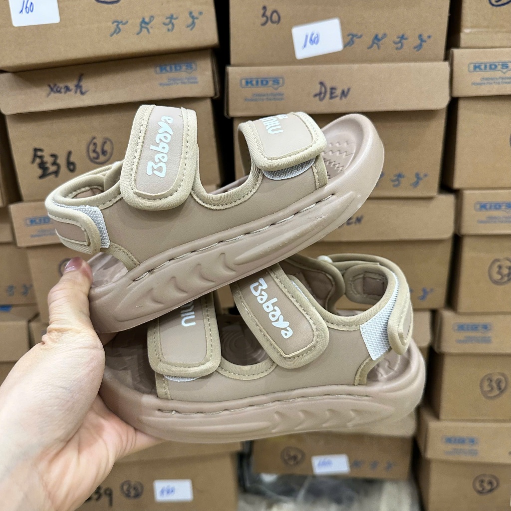 [M077] Dép Sandal Cho Bé, Dép Quai Hậu Bé Trai Bé Gái Quai Dán Điều Chỉnh Linh Hoạt, Siêu Nhẹ Êm Chân TH Kids