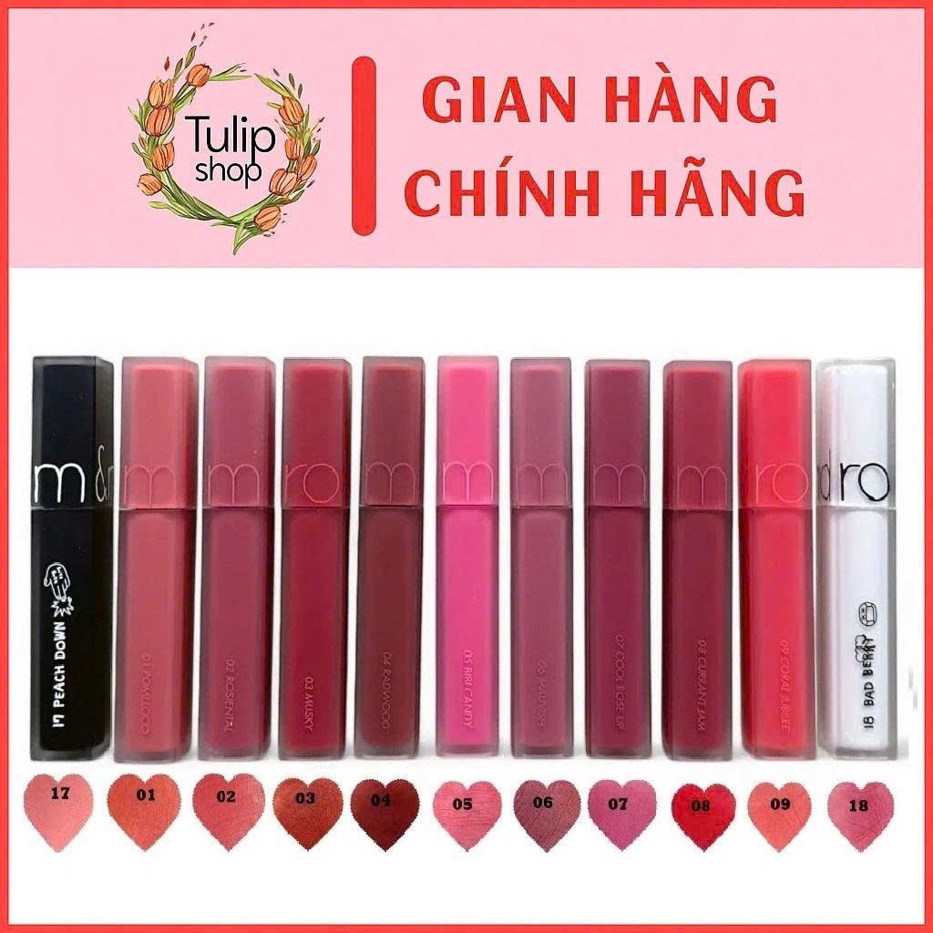 (Màu 1-18) Son kem Blur Fudge Tint 5g Hàn Quốc