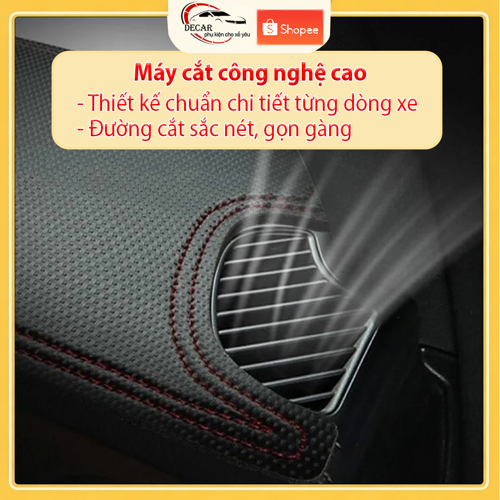 Thảm Taplo Ô Tô Da Cacbon, Nhung Lông Cừu Cao Cấp Xe Vinfast VF3 Chống Nắng, Chống Trượt, Giảm Nhiệt Bảo Vệ Taplo