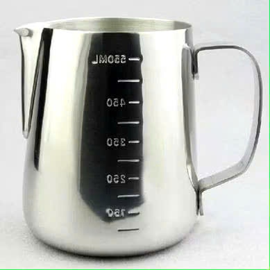 Ca Đánh Sữa Inox Có Vạch Chia 350ml 550ml 900ml Ca Tạo Bọt Latte Art Dụng Cụ Pha Chế Barista