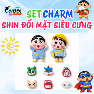 Set charm Shin cậu bé bút chì - Shin đổi mặt siêu cưng- Set charm gắn dép hottrend