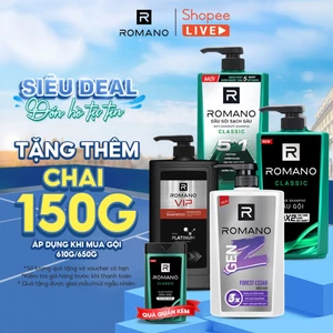 Dầu gội nam Romano Gen Z hương Sea Breeze/Forest Cedar 610g/chai (Tặng mùi ngẫu nhiên) - LIV