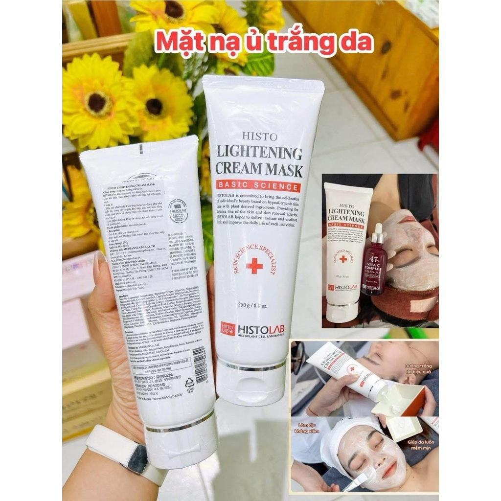 Mặt nạ ủ trắng Histolab Lightneing Cream Mask 250G - hạn 2028 Hàn Quốc IS36