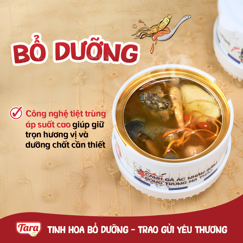[NEW] Canh Gà Ác Nhân Sâm Đông Trùng Hạ Thảo I TARA