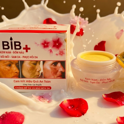 Kem Nám Tàn Nhang BIB (Trắng-Đỏ) Hỗ Trợ Làm Mờ Đốm Nâu Dưỡng Trắng, Phục Hồi Da 15g