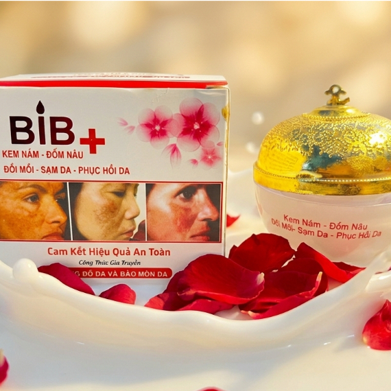 Kem Nám Tàn Nhang BIB (Trắng-Đỏ) Hỗ Trợ Làm Mờ Đốm Nâu Dưỡng Trắng, Phục Hồi Da 15g