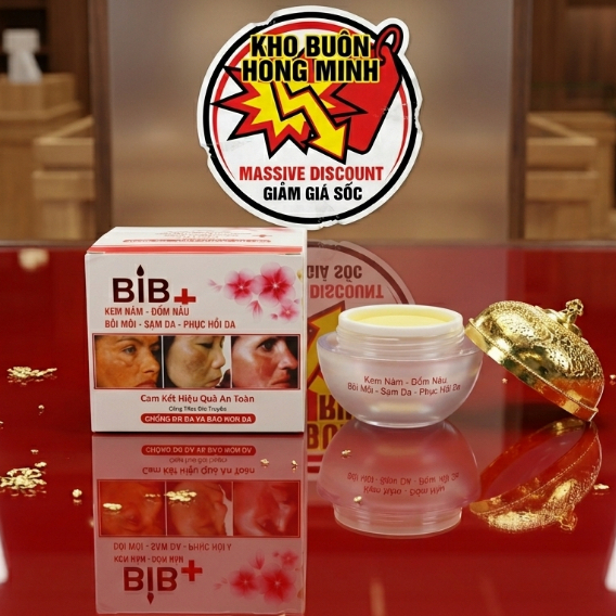 Kem Nám Tàn Nhang BIB (Trắng-Đỏ) Hỗ Trợ Làm Mờ Đốm Nâu Dưỡng Trắng, Phục Hồi Da 15g
