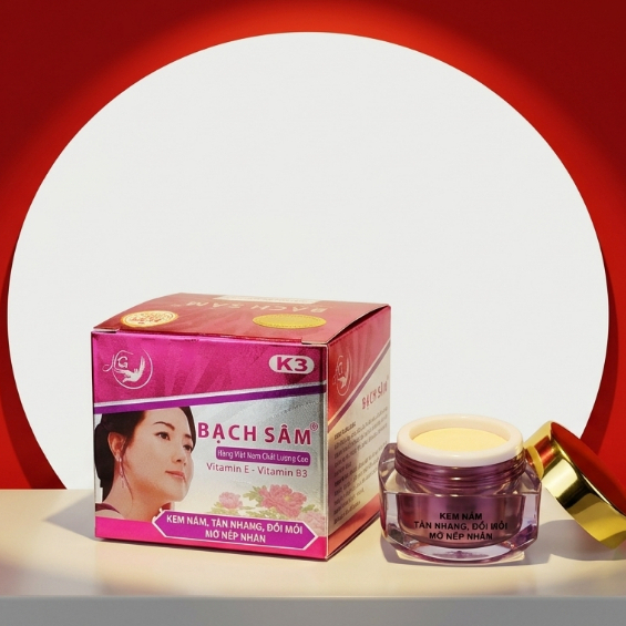 Kem Bạch Sâm K3 Nhau Thai Cừu & Collagen - Dưỡng Trắng Hồng Trẻ Hóa Da (Tím-Xám)