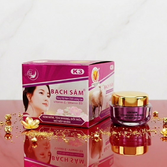 Kem Bạch Sâm K3 Nhau Thai Cừu & Collagen - Dưỡng Trắng Hồng Trẻ Hóa Da (Tím-Xám)