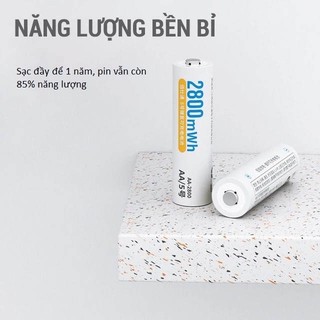 Vỉ 2 pin sạc AA Beston 2800mWh loại Ni-MH (Trắng)
