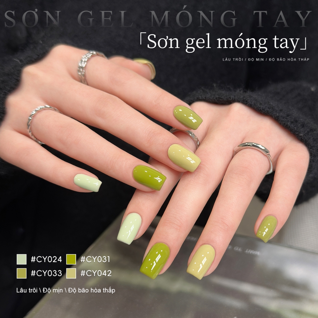 XEIJAYI 40ml -Sơn móng tay dạng gel màu xanh matcha lâu trôi mới, hoàn hảo cho việc tự làm nghệ thuật vẽ móng.