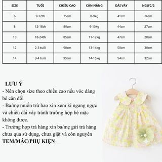 Váy bé gái mùa hè 9th-4 tuổi in hoa tai thỏ phong cách Hàn D1288 Bí Ngô Nhỏ