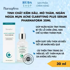 Tinh chất kiềm dầu, mờ thâm, ngăn ngừa mụn Acne Clarifying Plus Serum Pharmaform 30ml