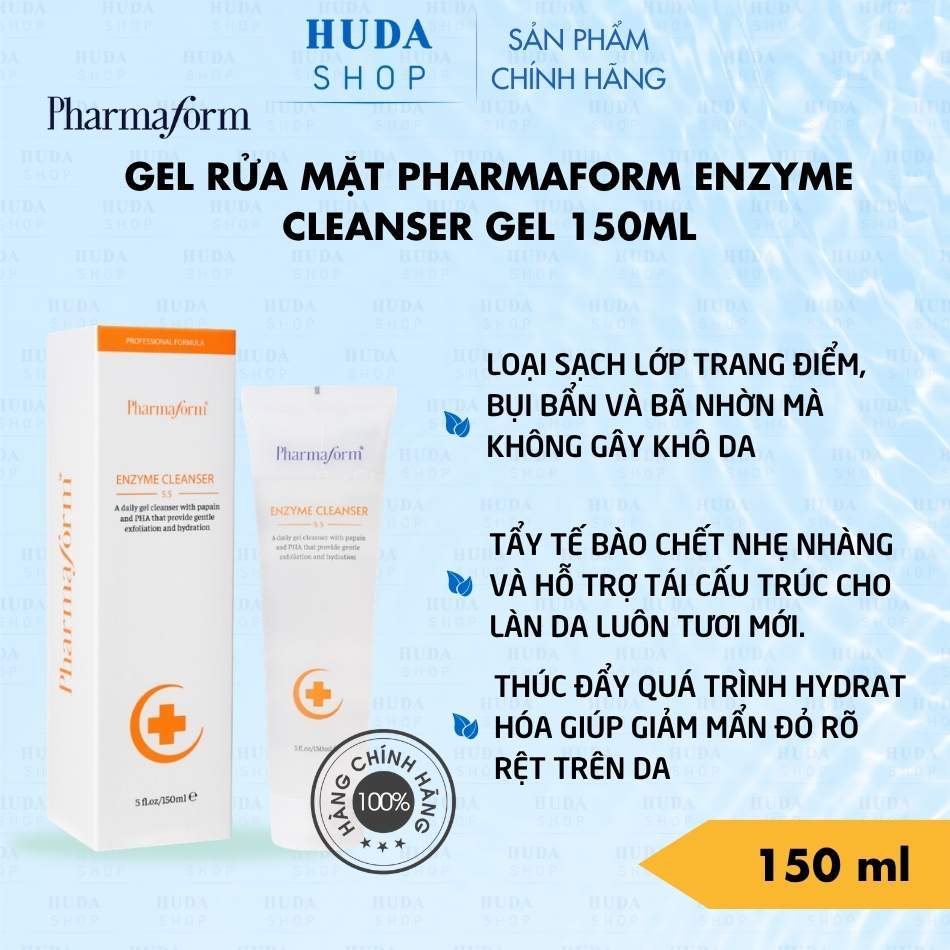 Gel rửa mặt Pharmaform Enzyme Cleanser Gel 150ml