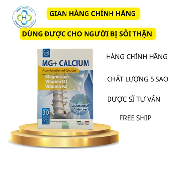 Viên uống bổ sung canxi MG + CALCI dùng được cho người bị sỏi thận bổ sung calci, magie và D3K2