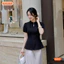 Áo thiết kế BEMINE cổ tàu tay phồng-A457