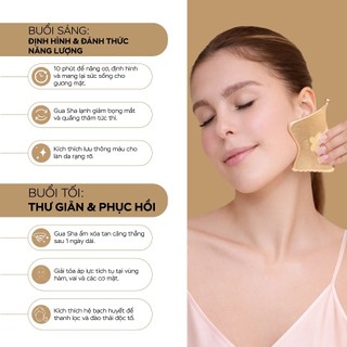Dụng Cụ Guasha Đồng Thau Cánh Bướm KIRA – Massage Thải Độc, Nâng Cơ Mặt & Body