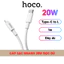 Cáp Sạc Nhanh 20W Chính Hãng Hoco Dùng Cho IP 7-8-X-11-12-13-14-Pro-Plus-Promax- Dây Bện Dù Siêu Bền
