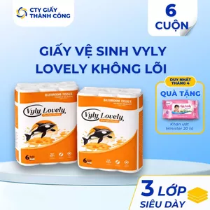 Giấy Vệ Sinh Không Lõi 6 Cuộn Đứng 3 Lớp 900g Cty Giấy Thành Công Combo Tiện Lợi, An Toàn Chất Lượng